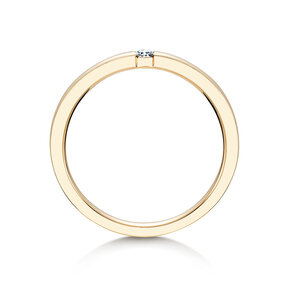 Engagement ring Infinity in 14K yellow gold with diamond 0.07ct H/SI