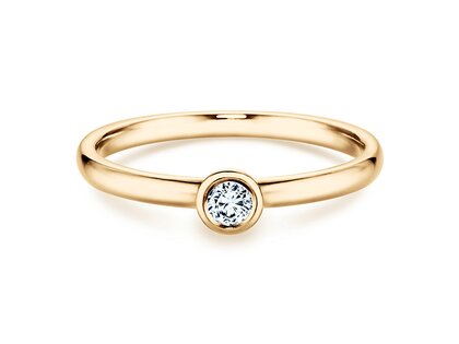 Engagement ring Eternal in 14K yellow gold with diamond 0.10ct H/SI