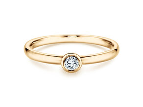 Engagement ring Eternal in 14K yellow gold with diamond 0.10ct H/SI