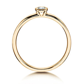 Engagement ring Eternal in 14K yellow gold with diamond 0.10ct H/SI
