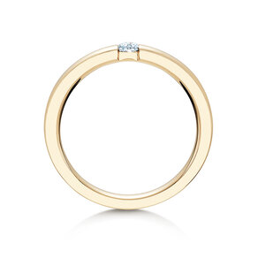 Engagement ring Infinity in 18K yellow gold with diamond 0.10ct H/SI