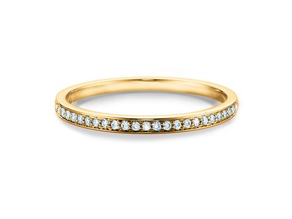 Engagement ring Alliance-/Eternityring in 18K yellow gold with diamonds 0.125ct G/SI