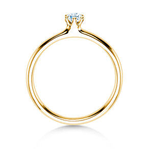 Engagement ring Classic 6 in 14K yellow gold with diamond 0.15ct H/SI