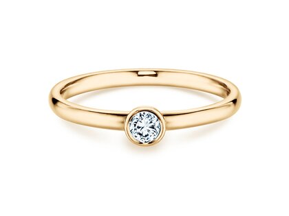 Engagement ring Eternal in 14K yellow gold with diamond 0.15ct H/SI