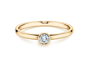Engagement ring Eternal in 14K yellow gold with diamond 0.15ct H/SI