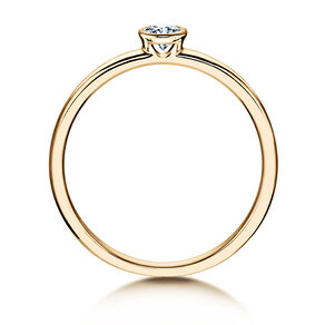 Engagement ring Eternal in 14K yellow gold with diamond 0.15ct H/SI