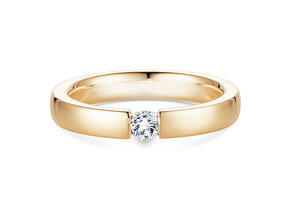 Engagement ring Infinity in 14K yellow gold with diamond 0.15ct H/SI