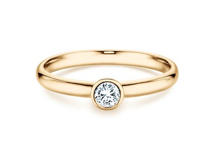 Engagement ring Eternal in 14K yellow gold with diamond 0.20ct H/SI