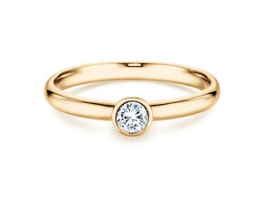 Engagement ring Eternal in 14K yellow gold with diamond 0.20ct H/SI