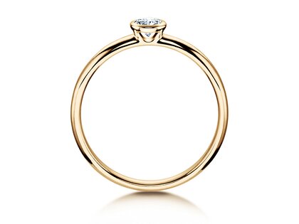 Engagement ring Eternal in 14K yellow gold with diamond 0.20ct H/SI