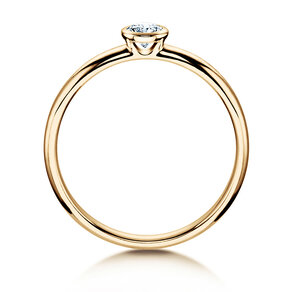 Engagement ring Eternal in 14K yellow gold with diamond 0.20ct H/SI