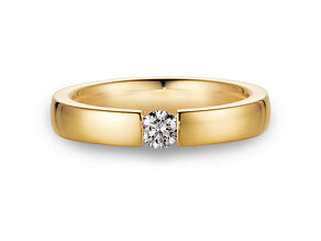Engagement ring Infinity in 14K yellow gold with lab-grown diamond 0.25ct E/VS