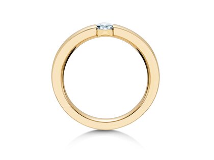Engagement ring Infinity in 18K yellow gold with diamond 0.30ct H/SI