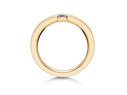 Engagement ring Infinity in 14K yellow gold with lab-grown diamond 0.25ct E/VS