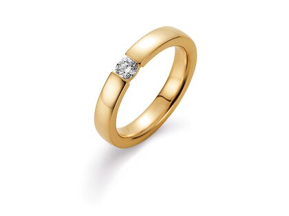 Engagement ring Infinity in 14K yellow gold with lab-grown diamond 0.25ct E/VS
