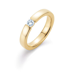 Engagement ring Infinity in 18K yellow gold with diamond 0.30ct H/SI