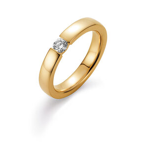 Engagement ring Infinity in 14K yellow gold with lab-grown diamond 0.25ct E/VS