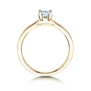 Engagement ring Princess in 14K yellow gold with diamond 0.25ct G/SI