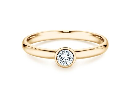 Engagement ring Eternal in 14K yellow gold with diamond 0.30ct H/SI