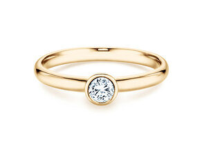 Engagement ring Eternal in 14K yellow gold with diamond 0.30ct H/SI