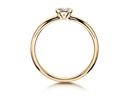 Engagement ring Eternal in 14K yellow gold with diamond 0.30ct H/SI