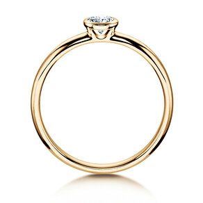 Engagement ring Eternal in 14K yellow gold with diamond 0.30ct H/SI