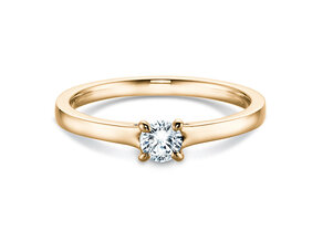 Engagement ring Modern in 14K yellow gold with diamond 0.30ct G/SI