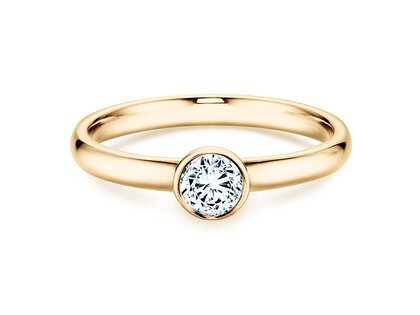 Engagement ring Eternal in 14K yellow gold with diamond 0.35ct G/SI