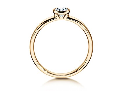 Engagement ring Eternal in 14K yellow gold with diamond 0.35ct G/SI