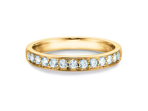 Engagement ring Alliance-/Eternityring in 18K yellow gold with diamonds 0.39ct G/SI
