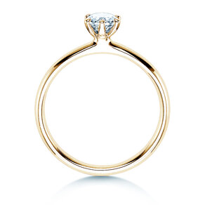 Engagement ring Classic 6 in 14K yellow gold with diamond 0.40ct H/SI