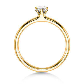 Engagement ring Classic 6 in 14K yellow gold with diamond 0.40ct H/SI