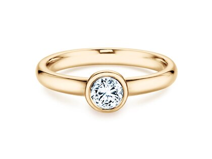 Engagement ring Eternal in 14K yellow gold with diamond 0.40ct H/SI