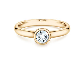 Engagement ring Eternal in 14K yellow gold with diamond 0.40ct H/SI