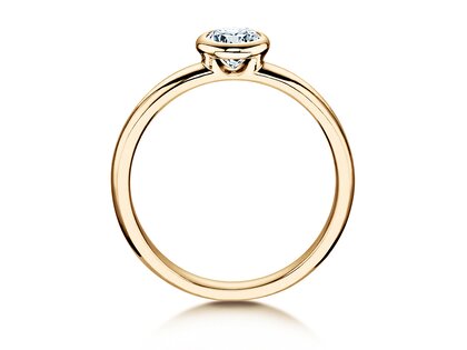 Engagement ring Eternal in 14K yellow gold with diamond 0.40ct H/SI