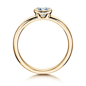 Engagement ring Eternal in 14K yellow gold with diamond 0.40ct H/SI