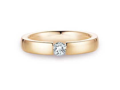 Engagement ring Infinity in 18K yellow gold with diamond 0.40ct H/SI
