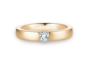 Engagement ring Infinity in 18K yellow gold with diamond 0.40ct H/SI