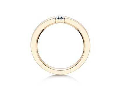 Engagement ring Infinity in 18K yellow gold with diamond 0.40ct H/SI