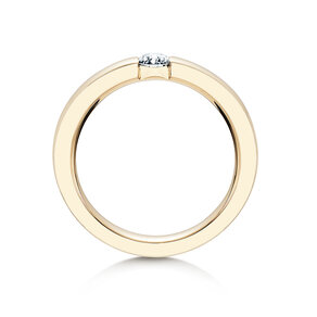 Engagement ring Infinity in 18K yellow gold with diamond 0.40ct H/SI