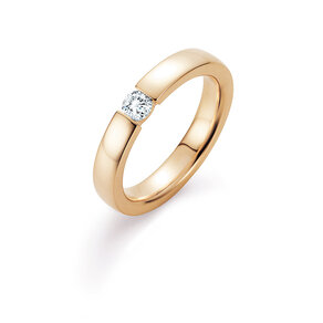 Engagement ring Infinity in 18K yellow gold with diamond 0.40ct H/SI