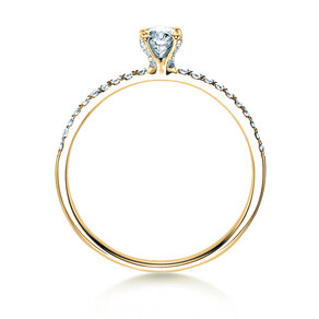 Engagement ring Grace in 18K yellow gold with diamonds 0.70ct G/SI
