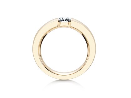 Engagement ring Infinity in 14K yellow gold with lab-grown diamond 0.50ct E/VS