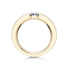 Engagement ring Infinity in 14K yellow gold with lab-grown diamond 0.50ct E/VS