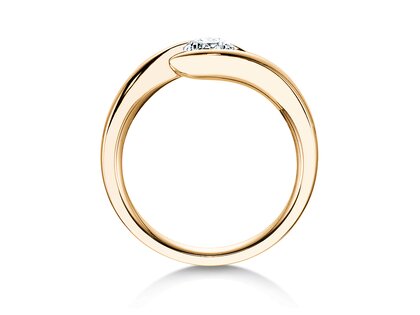 Engagement ring Twist in 9K yellow gold with diamond 1.00ct H/SI