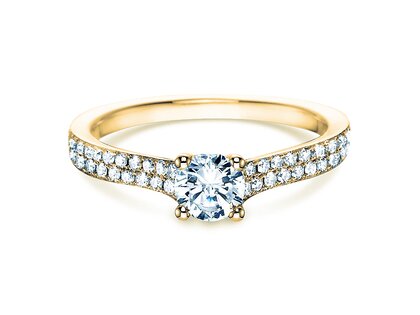 Engagement ring Claire in 18K yellow gold with diamonds 0.70ct G/SI
