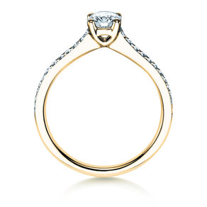 Engagement ring Claire in 18K yellow gold with diamonds 0.70ct G/SI