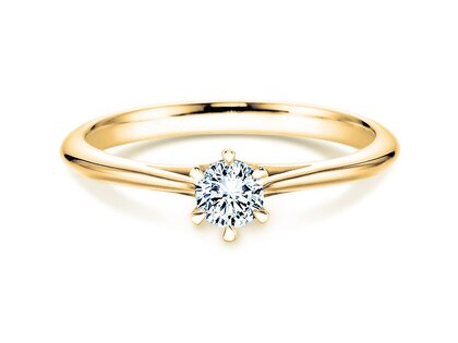 Engagement ring Heaven 6 in 9K yellow gold with lab-grown diamond 0.75ct E/VS