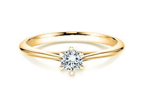 Engagement ring Heaven 6 in 9K yellow gold with lab-grown diamond 0.75ct E/VS