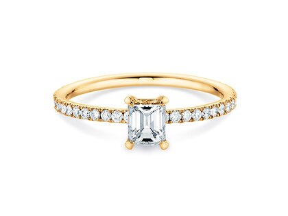 Engagement ring Elaine in 14K yellow gold with diamonds 0.86ct G/VS